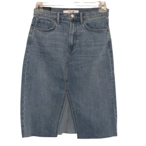 JOE'S Jeans Tatiana High-Rise Midi Skirt light blue denim slit size 27 small NWT